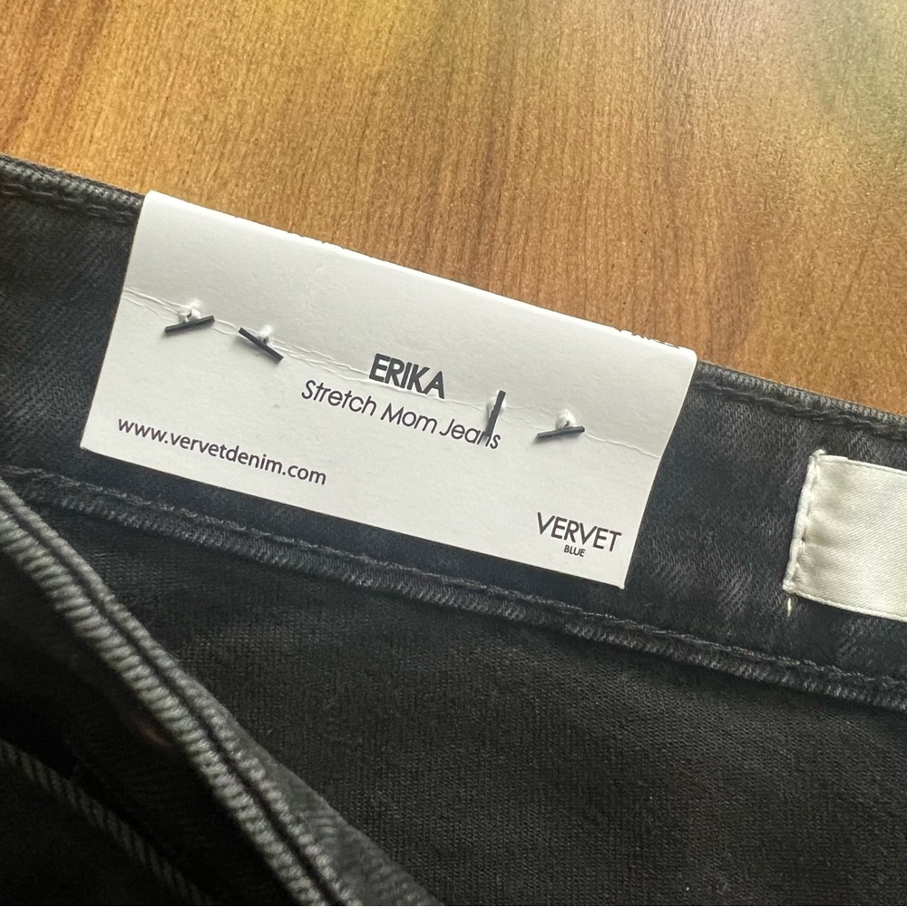 Vervet by Flying Monkey Erika Stretch Mom Jeans Black Size 25 NEW! - Picture 9 of 15